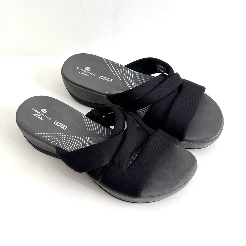 Clarks Cloudsteppers Breeze Rae Cam Slide Wedge Sandals